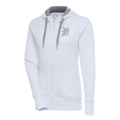 MLB Detroit Tigers Antigua Women's Brushed Metallic Victory Full-Zip Hoodie
