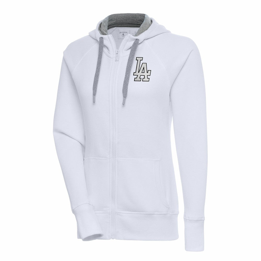 MLB Los Angeles Dodgers Antigua Women's Brushed Metallic Victory Full-Zip Hoodie