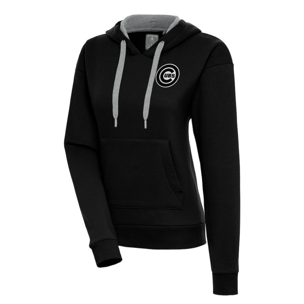 MLB Chicago Cubs Antigua Women's Brushed Metallic Victory Pullover Hoodie