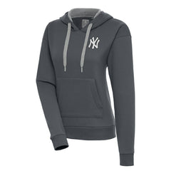 MLB New York Yankees Antigua Women's Brushed Metallic Victory Pullover Hoodie
