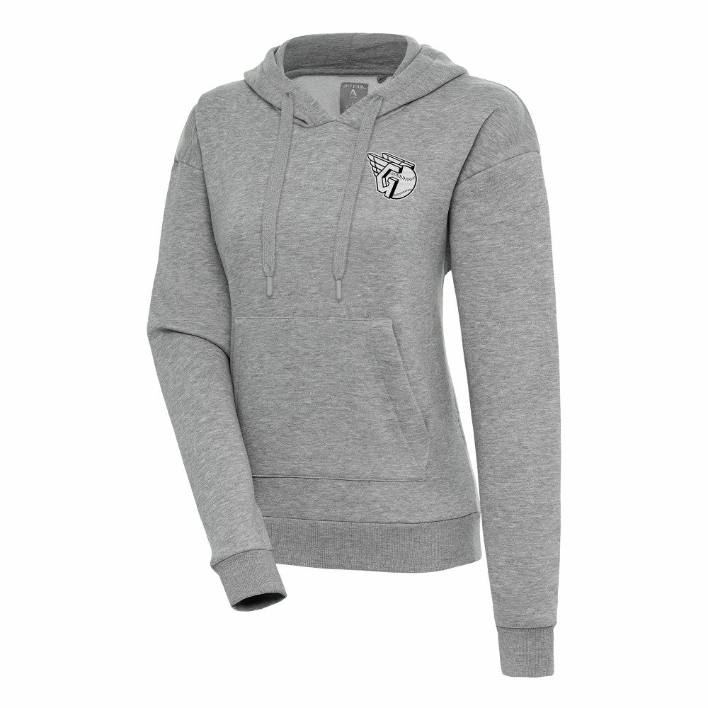 MLB Cleveland Guardians Antigua Women's Brushed Metallic Victory Pullover Hoodie