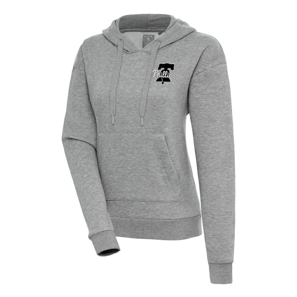 MLB Philadelphia Phillies Antigua Women's Brushed Metallic Victory Pullover Hoodie