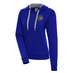 MLB Chicago Cubs Antigua Women's Brushed Metallic Victory Pullover Hoodie