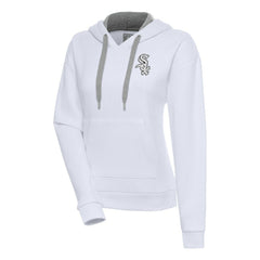 MLB Chicago White Sox Antigua Women's Brushed Metallic Victory Pullover Hoodie