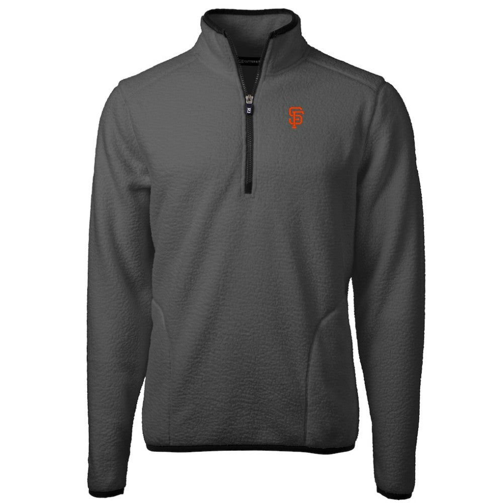 MLB San Francisco Giants Cutter & Buck Cascade Eco Sherpa Fleece Quarter-Zip Pullover Jacket