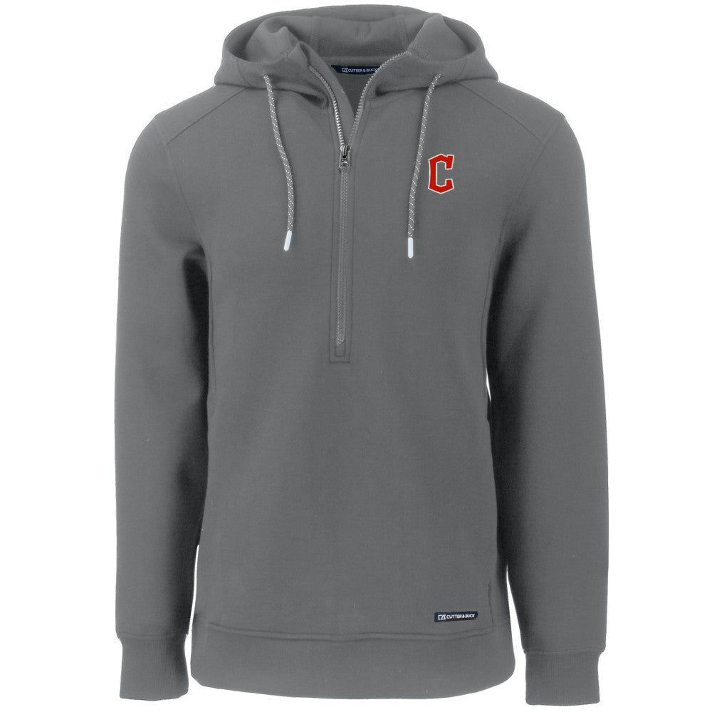 MLB Cleveland Guardians Cutter & Buck Roam Eco Half-Zip Recycled Pullover Hoodie