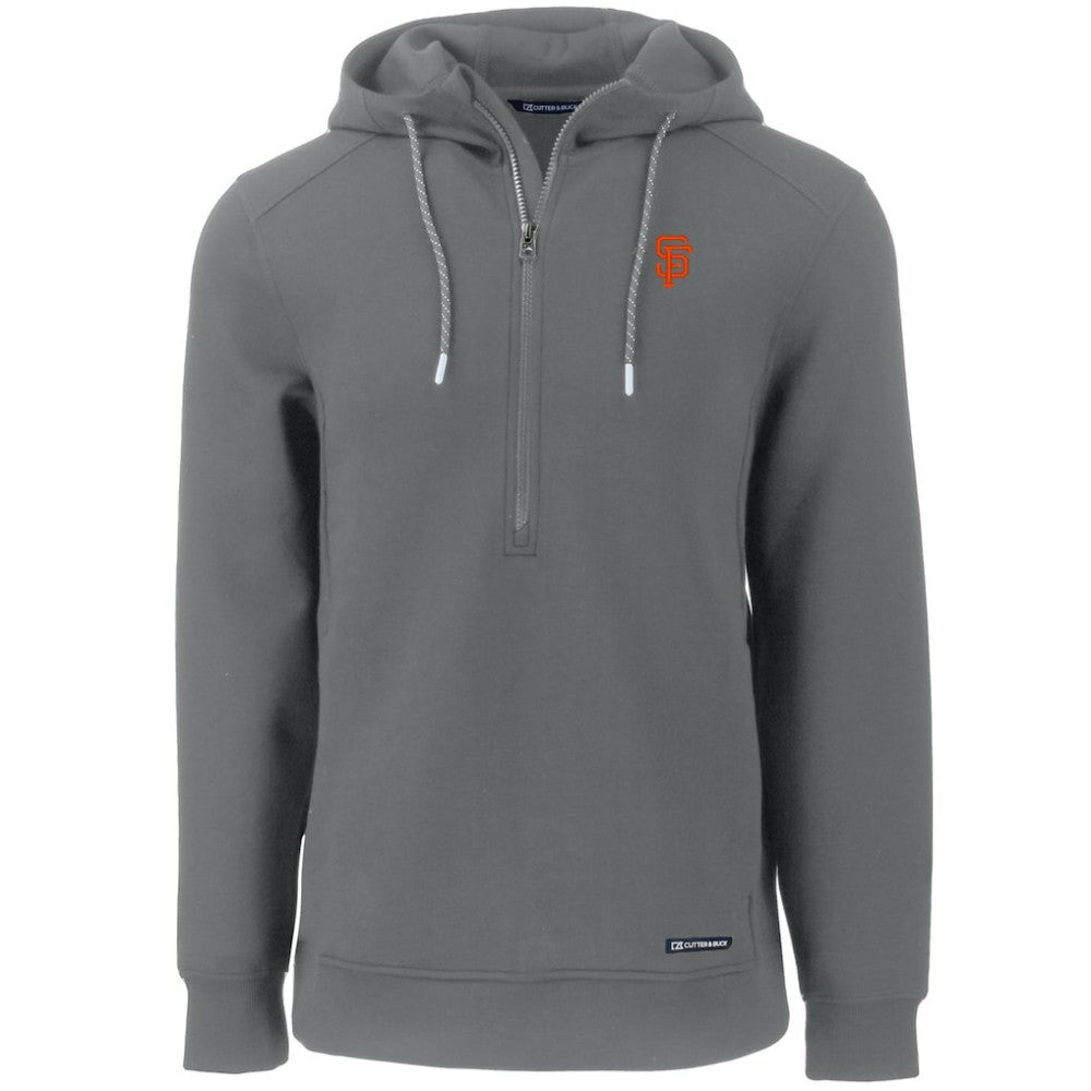 MLB San Francisco Giants Cutter & Buck Roam Eco Half-Zip Recycled Pullover Hoodie