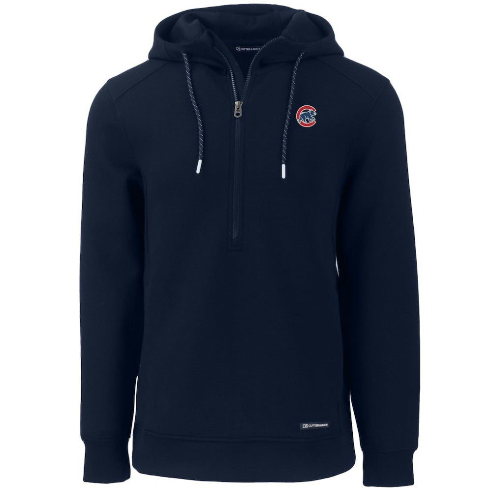 MLB Chicago Cubs Cutter & Buck Roam Eco Half-Zip Recycled Pullover Hoodie