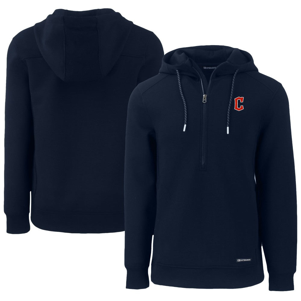 MLB Cleveland Guardians Cutter & Buck Roam Eco Half-Zip Recycled Pullover Hoodie