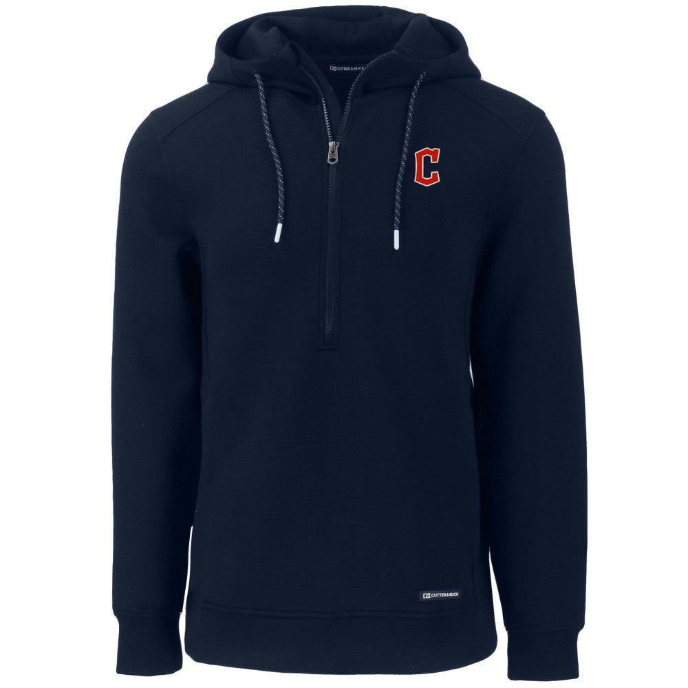 MLB Cleveland Guardians Cutter & Buck Roam Eco Half-Zip Recycled Pullover Hoodie