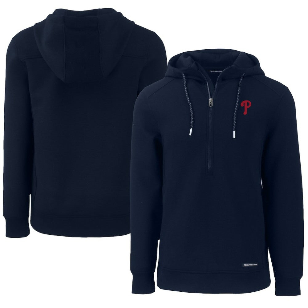 MLB Philadelphia Phillies Cutter & Buck Roam Eco Half-Zip Recycled Pullover Hoodie