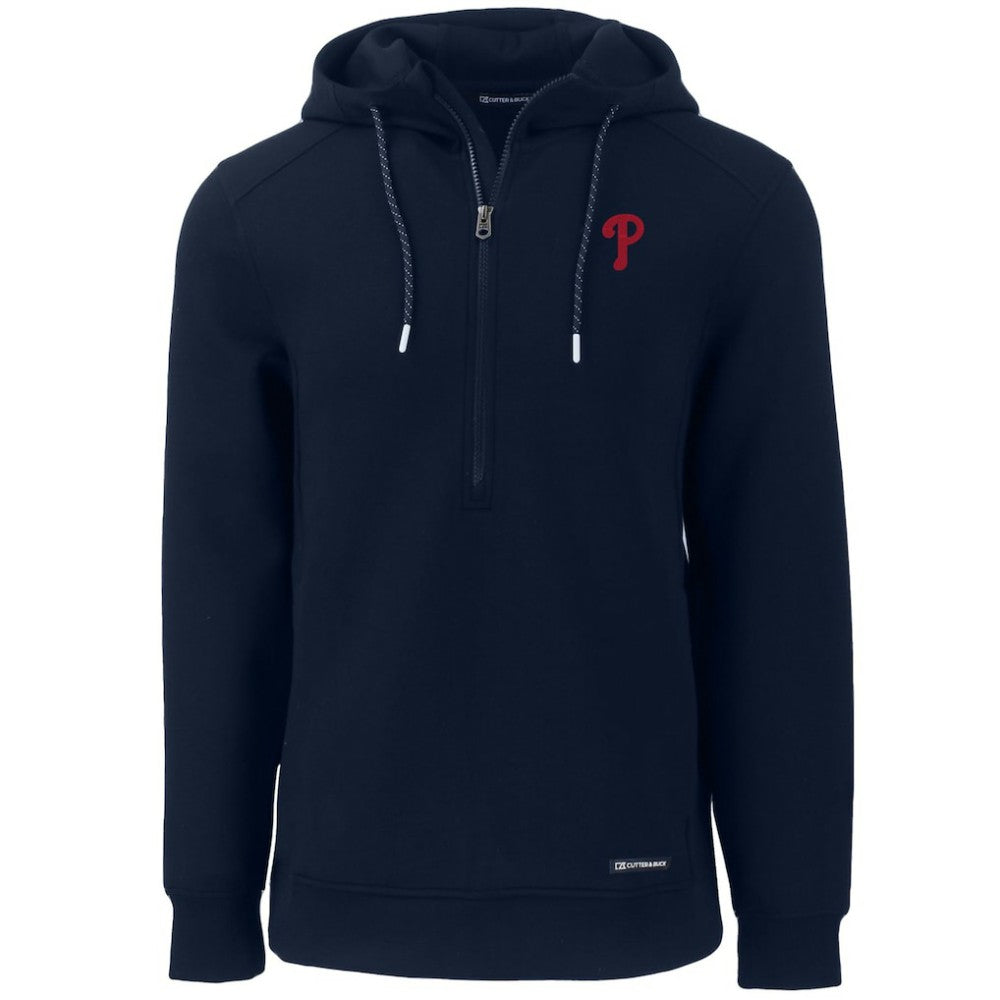MLB Philadelphia Phillies Cutter & Buck Roam Eco Half-Zip Recycled Pullover Hoodie