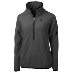 MLB Colorado Rockies Cutter & Buck Women's Roam Cascade Eco Sherpa Fleece Half-Zip Pullover Jacket