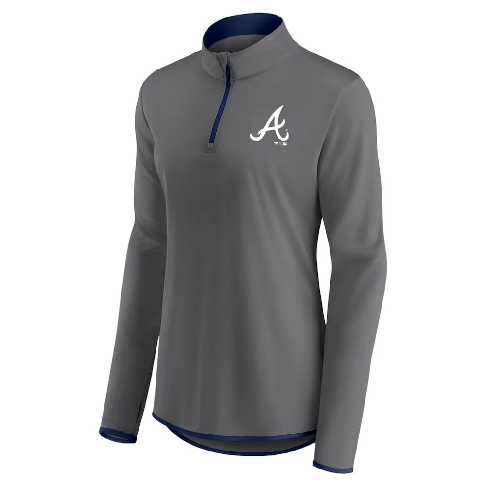 MLB Atlanta Braves Profile Women's Plus Size Quarter-Zip Jacket