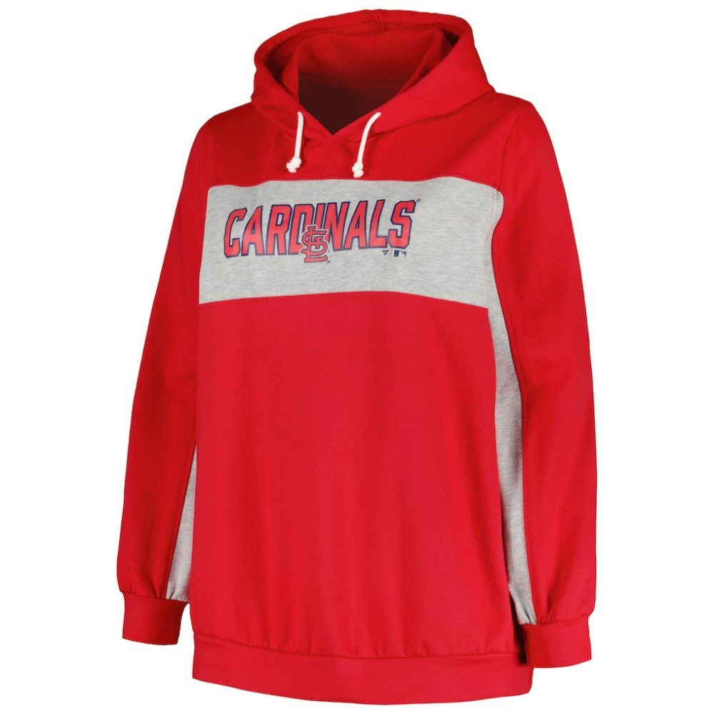 MLB St. Louis Cardinals Profile Women's Plus Size Pullover Hoodie