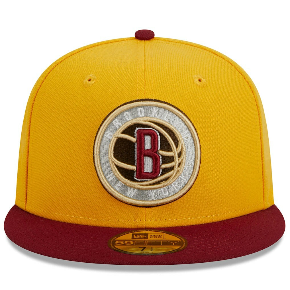 NBA Brooklyn Nets Fall Leaves 2-Tone 59FIFTY Fitted Hat