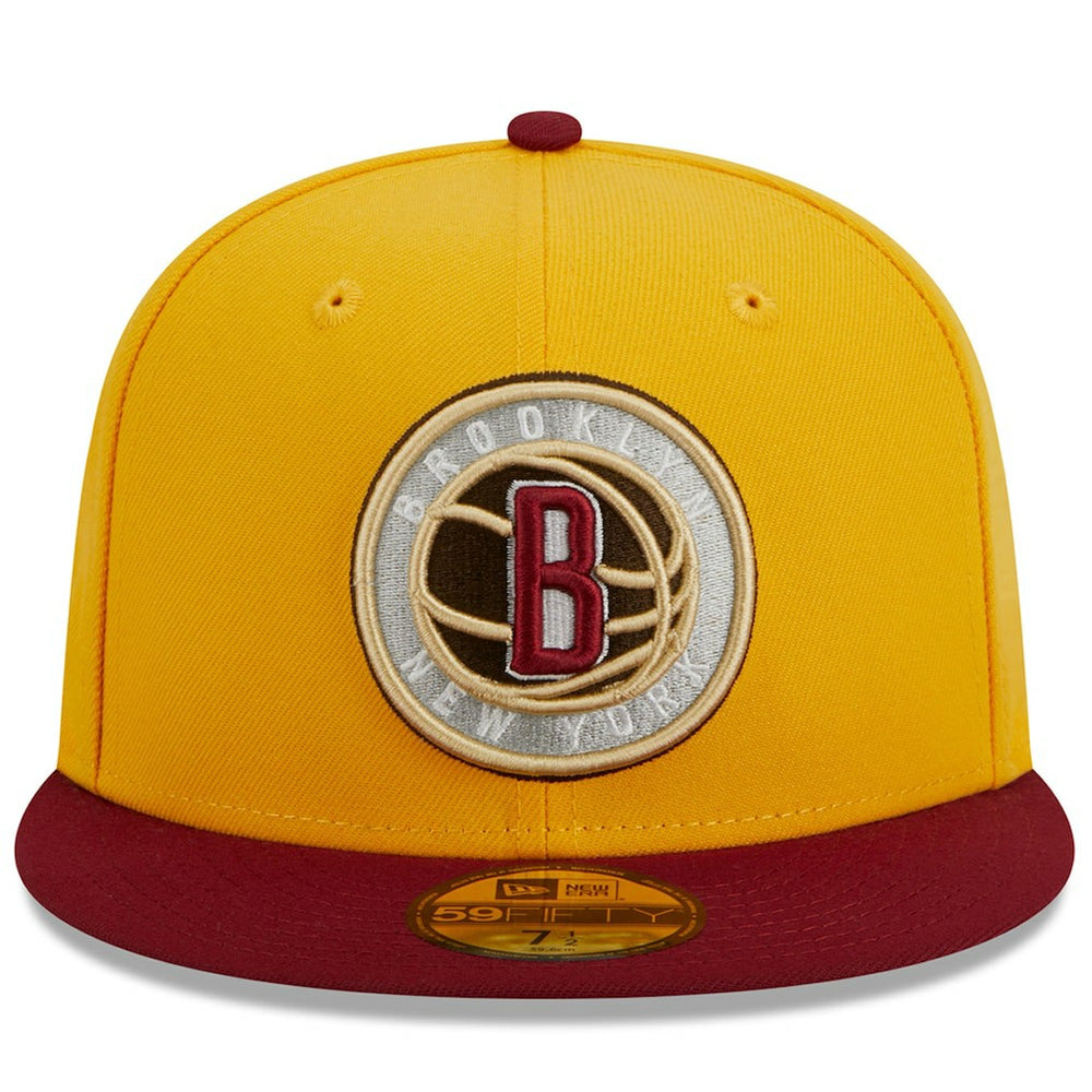 NBA Brooklyn Nets Fall Leaves 2-Tone 59FIFTY Fitted Hat