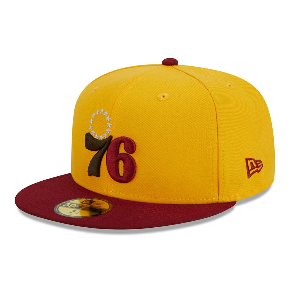 NBA Philadelphia 76ers Fall Leaves 2-Tone 59FIFTY Fitted Hat