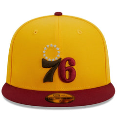 NBA Philadelphia 76ers Fall Leaves 2-Tone 59FIFTY Fitted Hat