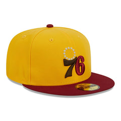 NBA Philadelphia 76ers Fall Leaves 2-Tone 59FIFTY Fitted Hat