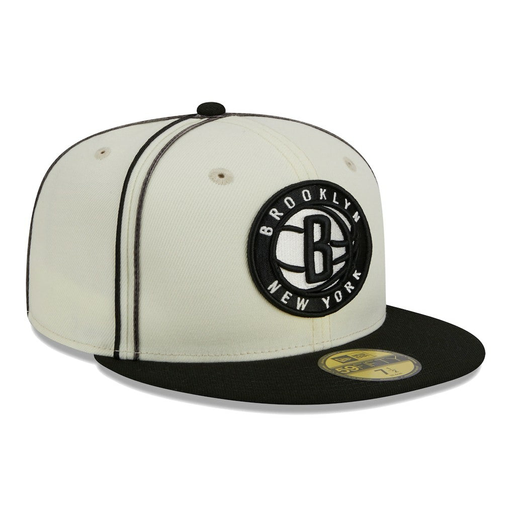 NBA Brooklyn Nets Piping 2-Tone 59FIFTY Fitted Hat