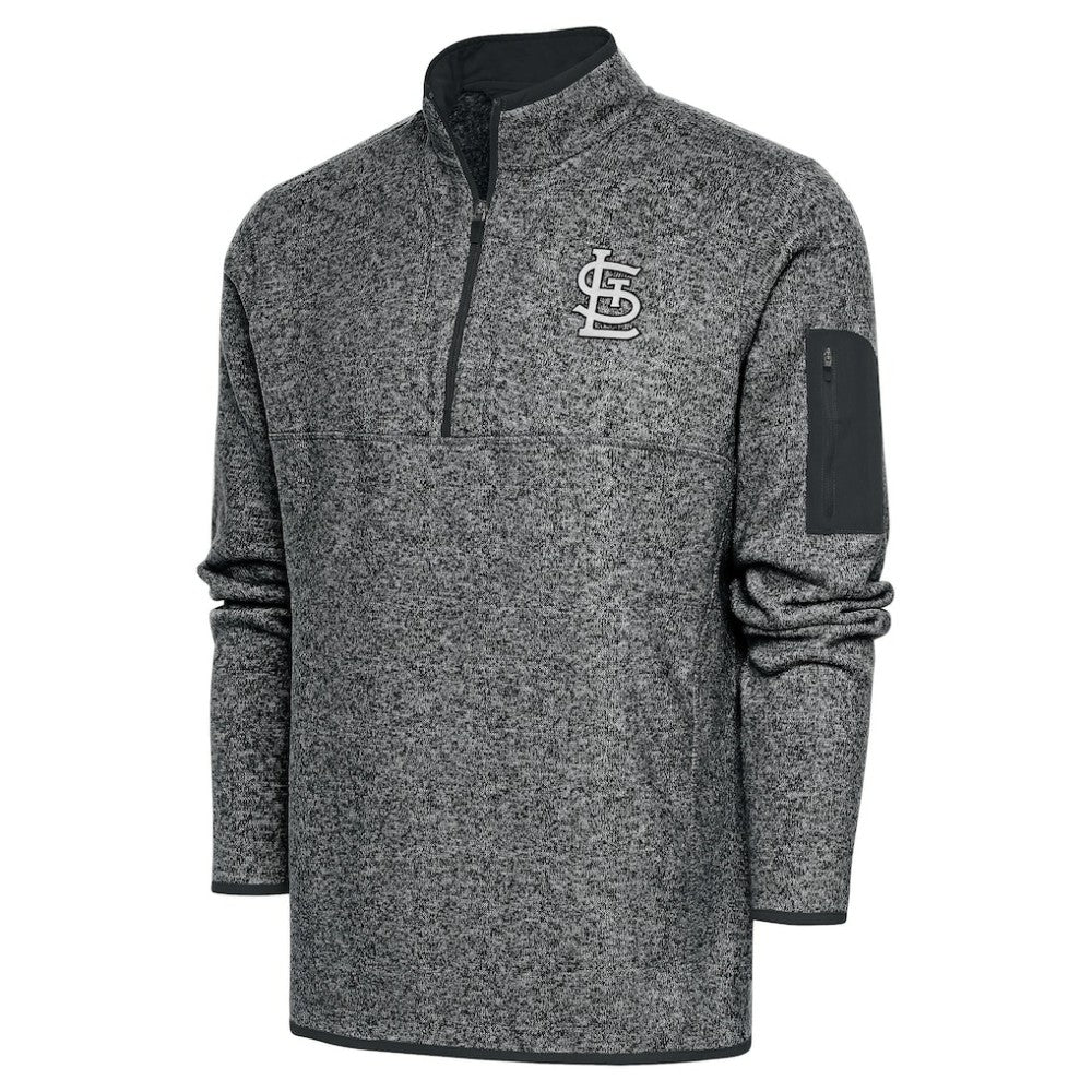 MLB St. Louis Cardinals Antigua Metallic Big & Tall Quarter-Zip Jacket