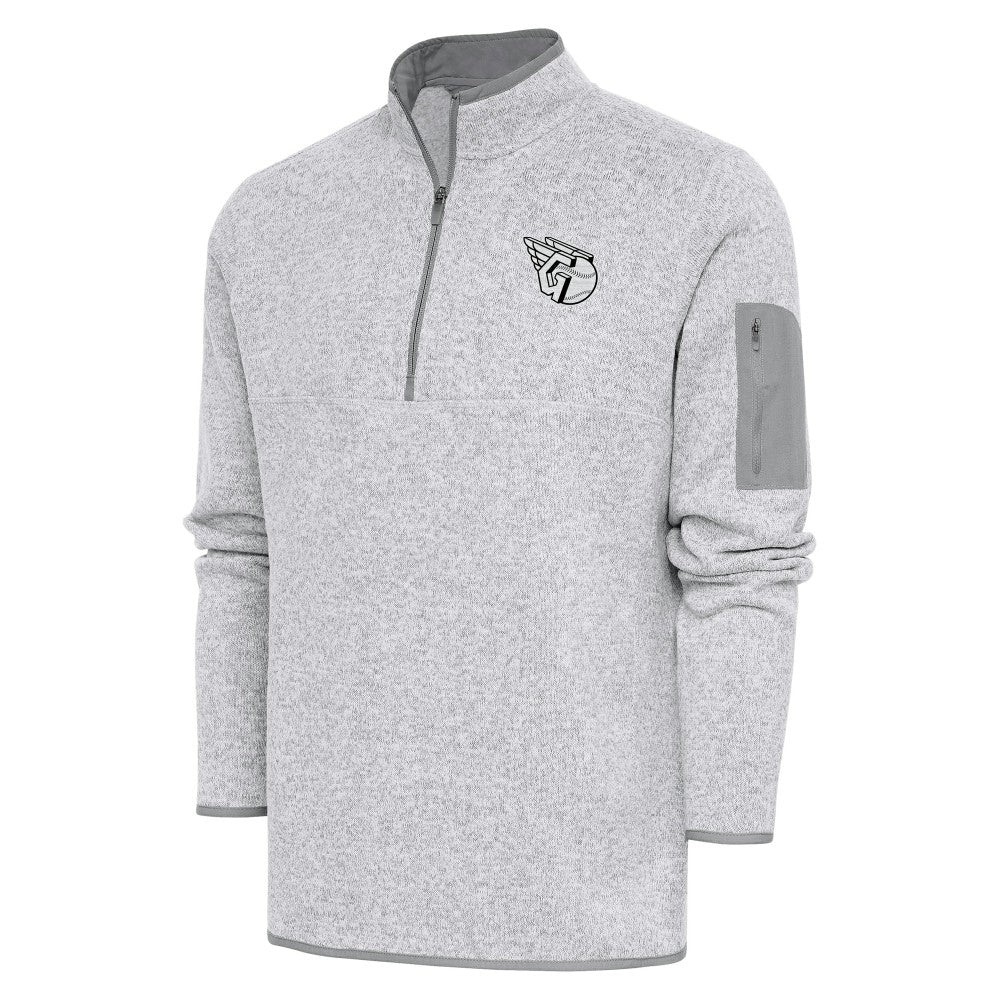MLB Cleveland Guardians Antigua Metallic Fortune Quarter-Zip Pullover Jacket