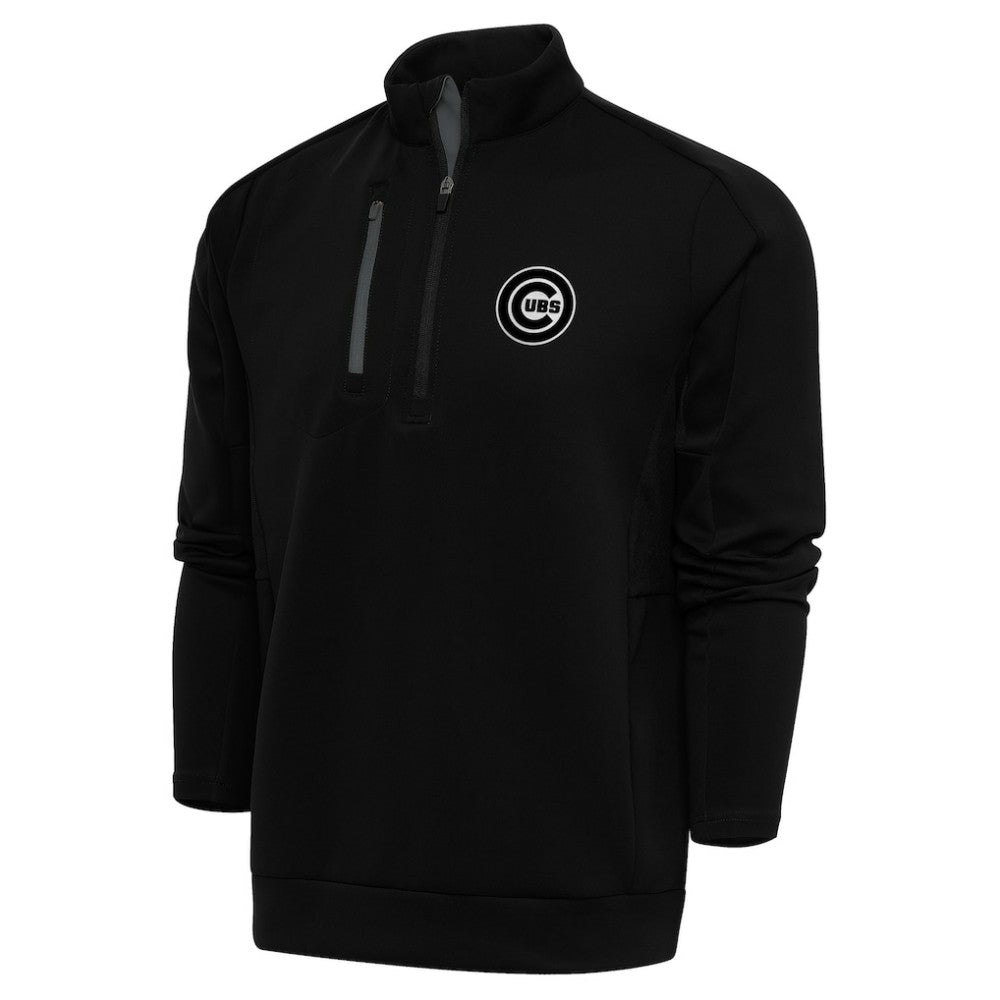 MLB Chicago Cubs Antigua Metallic Generation Quarter-Zip Pullover Top