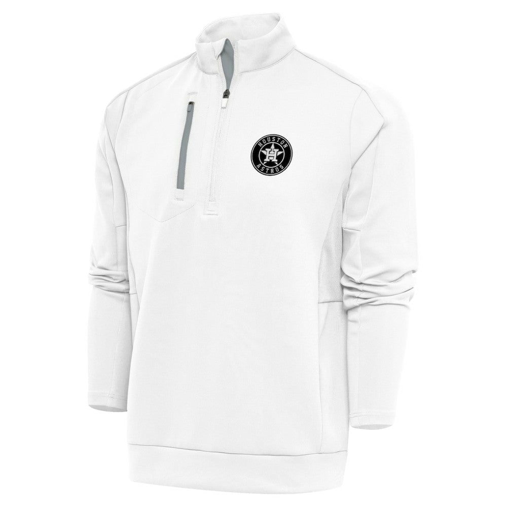 MLB Houston Astros Antigua Metallic Generation Quarter-Zip Pullover Top