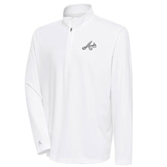 MLB Atlanta Braves Antigua Metallic Tribute Quarter-Zip Top