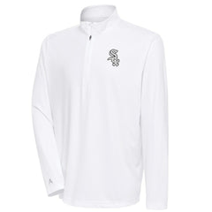 MLB Chicago White Sox Antigua Metallic Tribute Quarter-Zip Top