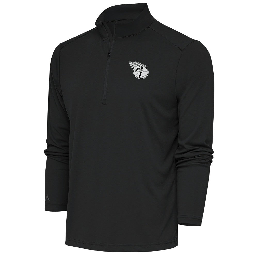 MLB Cleveland Guardians Antigua Metallic Tribute Quarter-Zip Top