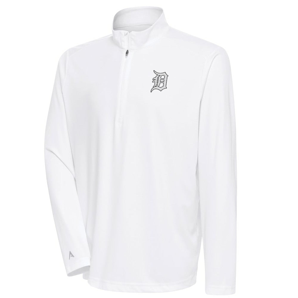 MLB Detroit Tigers Antigua Metallic Tribute Quarter-Zip Top