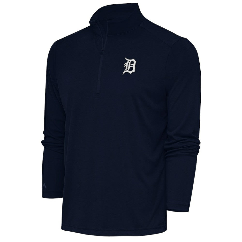 MLB Detroit Tigers Antigua Metallic Tribute Quarter-Zip Top