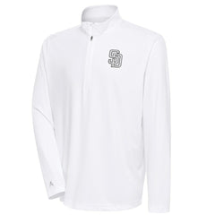 MLB San Diego Padres Antigua Metallic Tribute Quarter-Zip Top