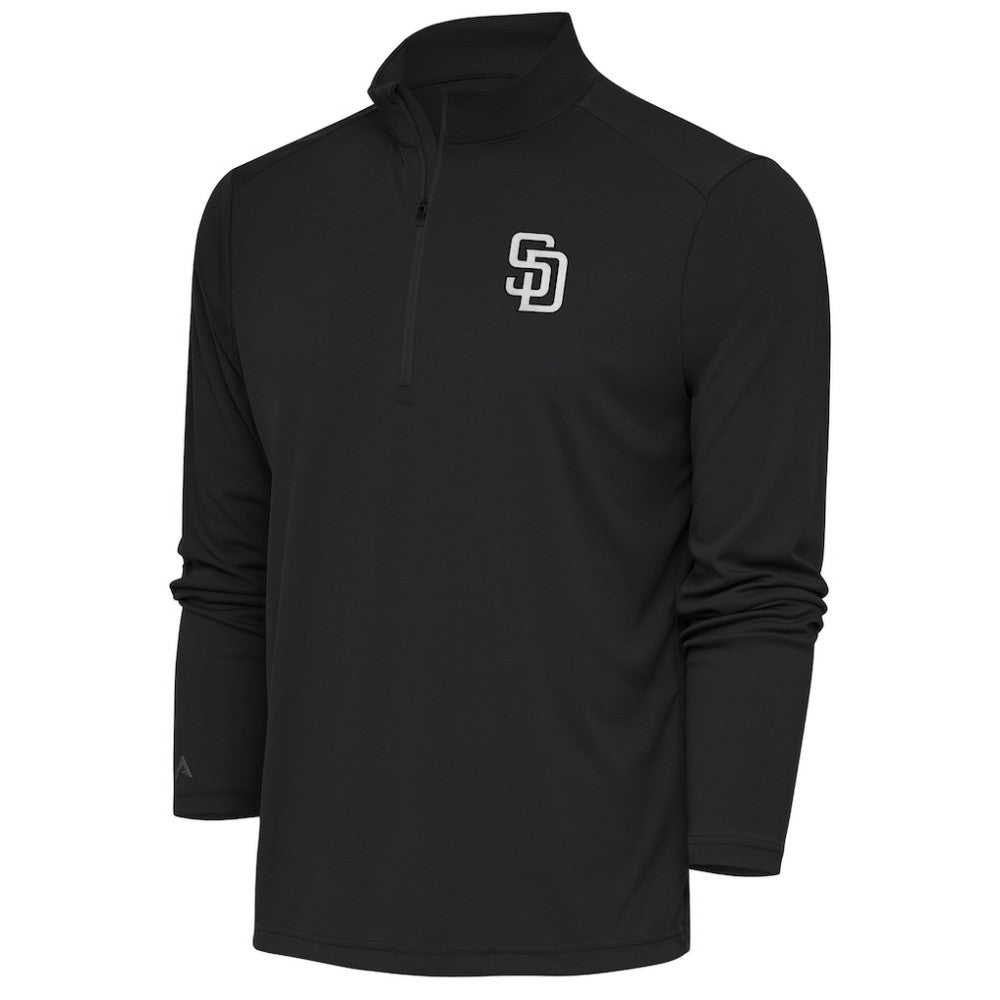 MLB San Diego Padres Antigua Metallic Tribute Quarter-Zip Top