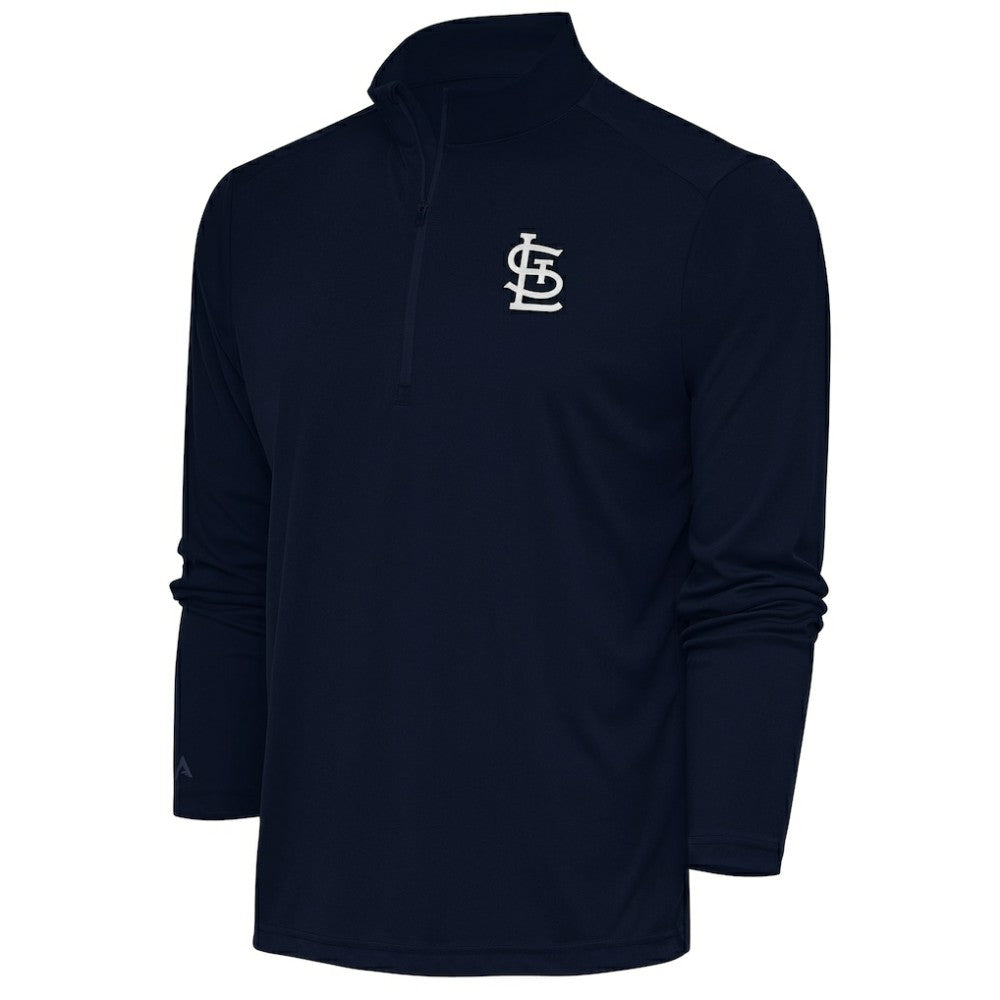 MLB St. Louis Cardinals Antigua Metallic Tribute Quarter-Zip Top