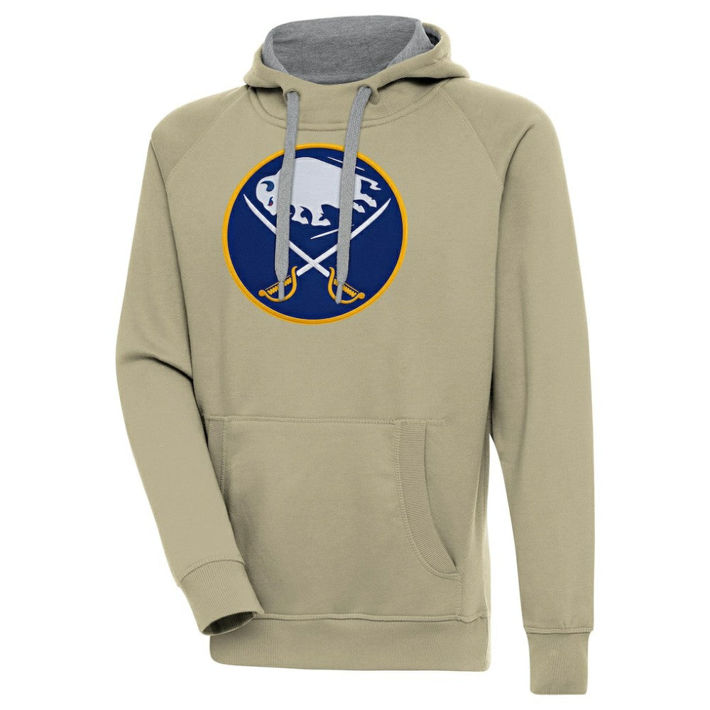 NHL Khaki Buffalo Sabres Antigua Victory Pullover Hoodie