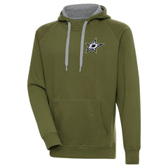 NHL Olive Dallas Stars Antigua Victory Pullover Hoodie