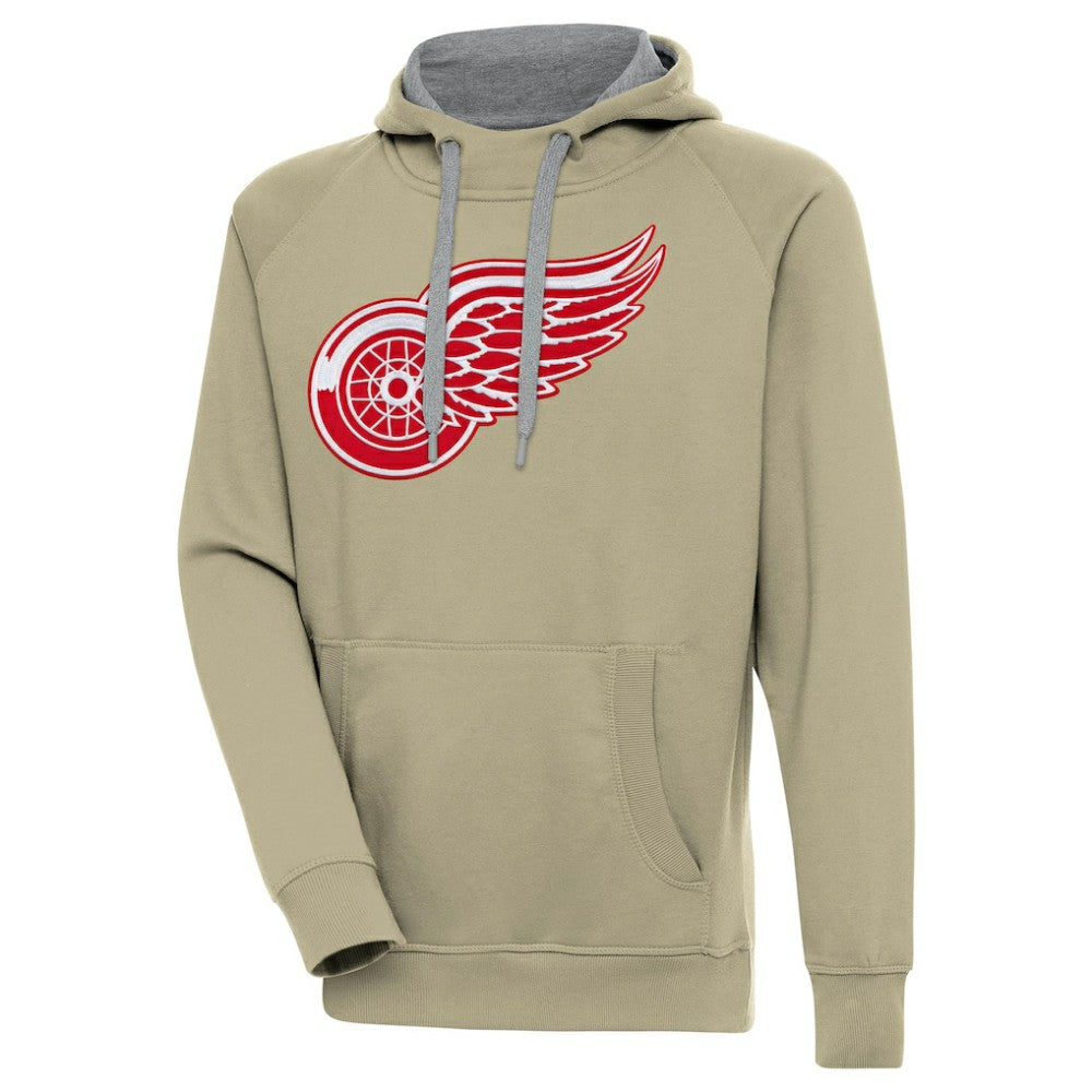 NHL Khaki Detroit Red Wings Antigua Victory Pullover Hoodie