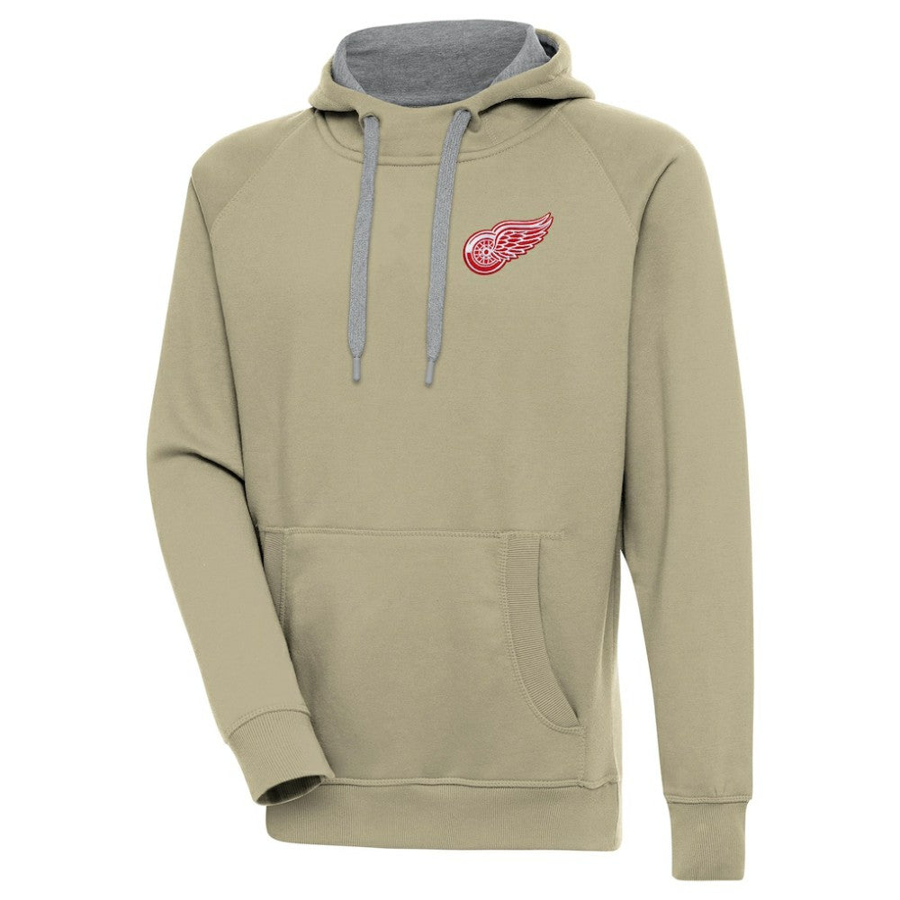 NHL Khaki Detroit Red Wings Antigua Victory Pullover Hoodie