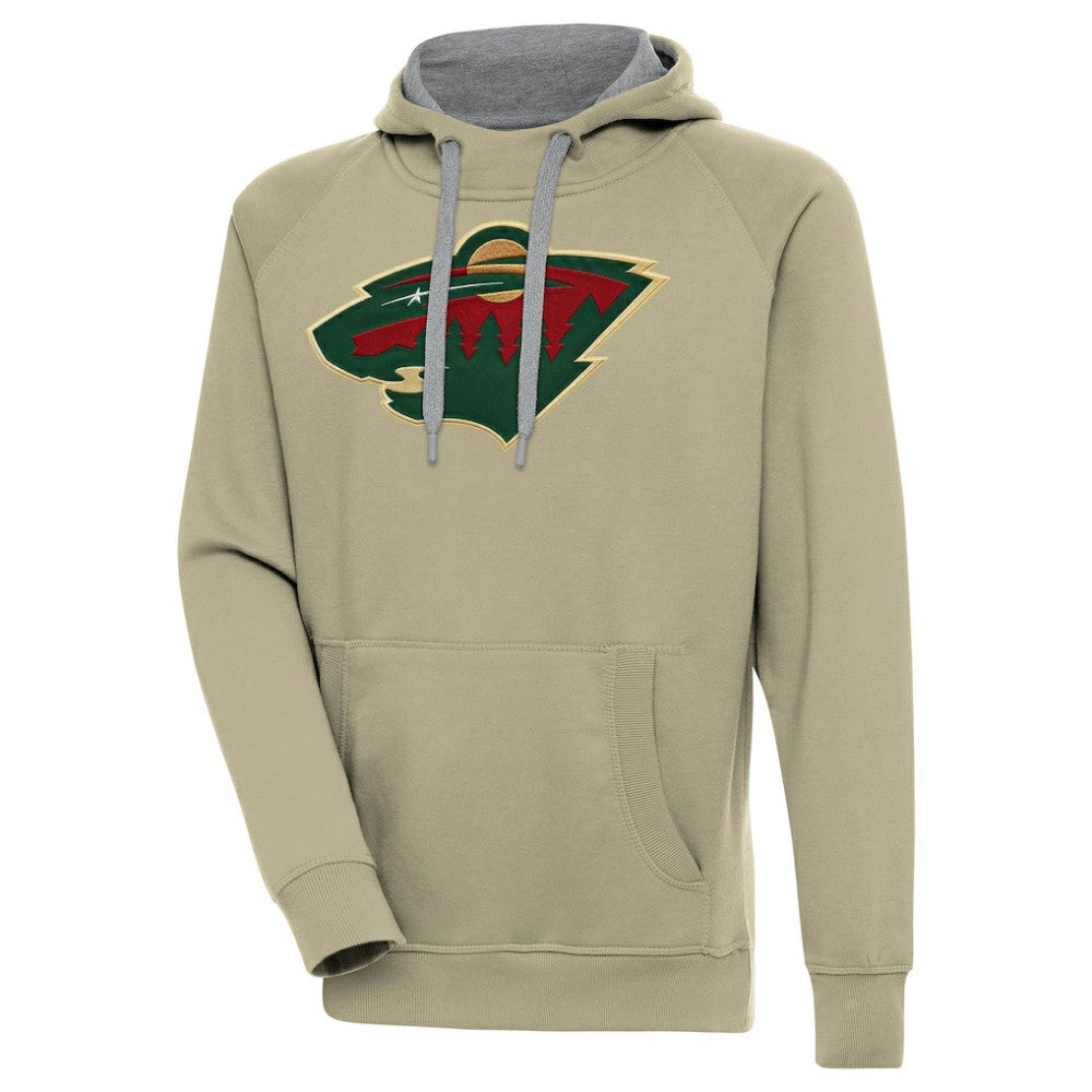 NHL Khaki Minnesota Wild Antigua Victory Pullover Hoodie
