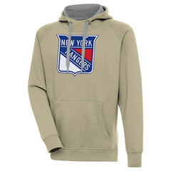 NHL Khaki New York Rangers Antigua Victory Pullover Hoodie