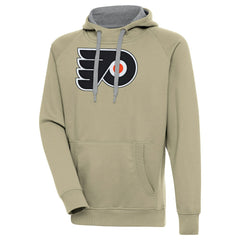 NHL Khaki Philadelphia Flyers Antigua Victory Pullover Hoodie