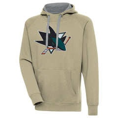 NHL Khaki San Jose Sharks Antigua Victory Pullover Hoodie