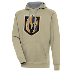 NHL Khaki Vegas Golden Knights Antigua Victory Pullover Hoodie