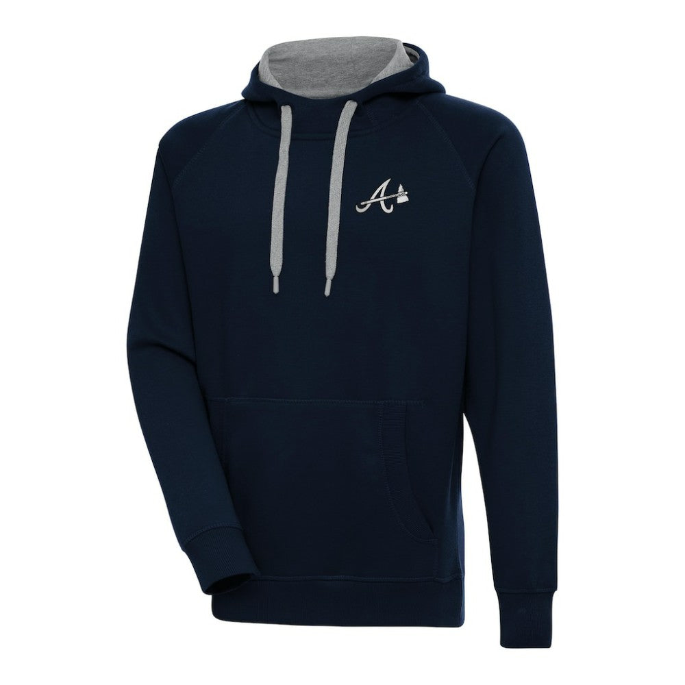 MLB Atlanta Braves Antigua Metallic Victory Pullover Hoodie
