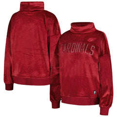 DKNY Sport Women's Deliliah Rhinestone Funnel Neck Pullover Sweatshirt - Arizona Cardinals