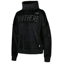 DKNY Sport Women's Deliliah Rhinestone Funnel Neck Pullover Sweatshirt - Carolina Panthers