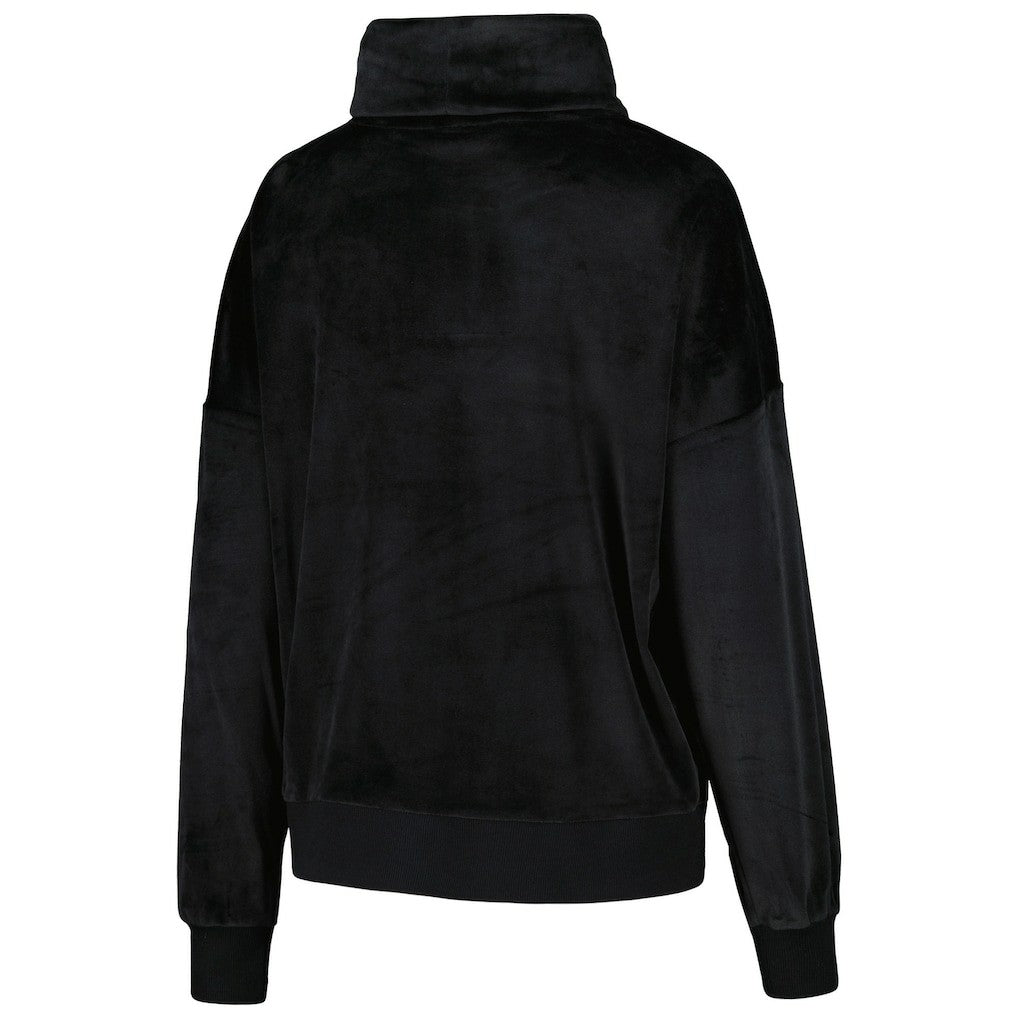 DKNY Sport Women's Deliliah Rhinestone Funnel Neck Pullover Sweatshirt - Carolina Panthers
